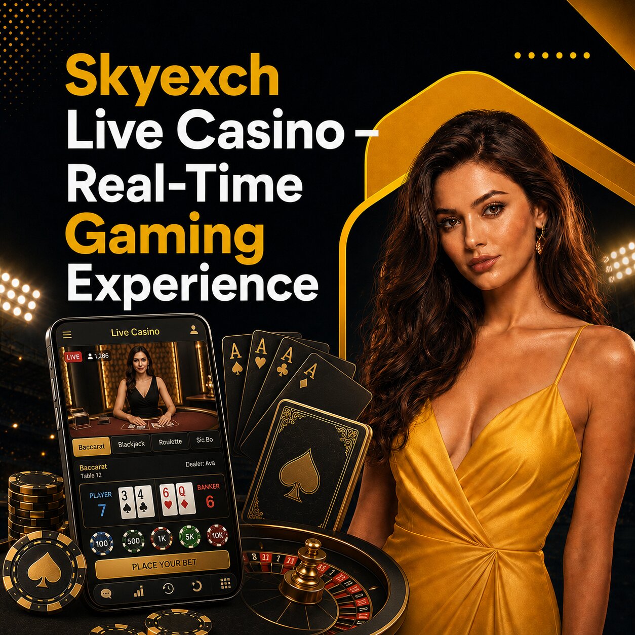 Live roulette wheel spinning in a premium casino — Skyexch live casino tables