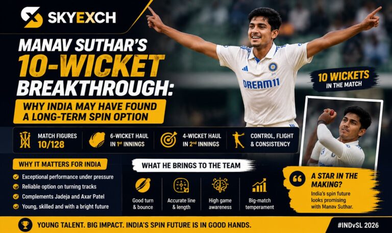 Manav Suthar’s 10-Wicket Breakthrough: Why India May Have Found a Long-Term Spin Option
