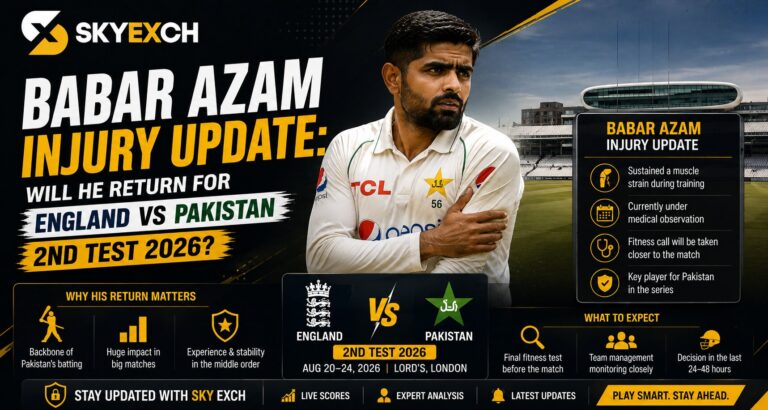Babar Azam Injury Update: Will He Return for England vs Pakistan 2nd Test 2026?