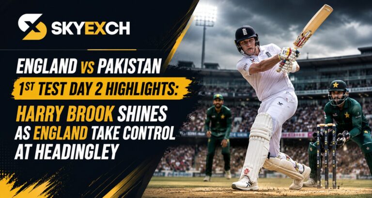 England vs Pakistan 1st Test Day 2 Highlights: Harry Brook Shines as England Take Control at Headingley