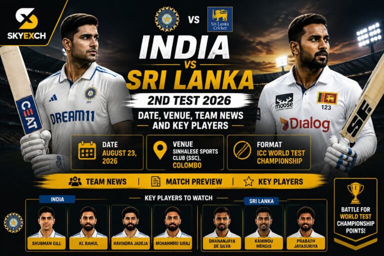 India vs Sri Lanka 2nd Test 2026: Date, Venue, Team News and Key Players