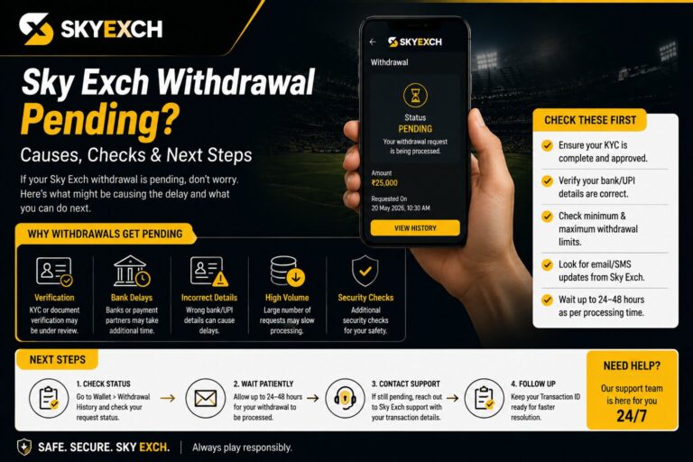 Sky Exch Withdrawal Pending? Causes, Checks & Next Steps